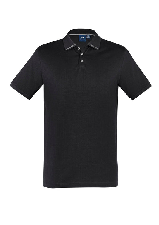 Mens Aston Short Sleeve Polo Navy/Silver Grey