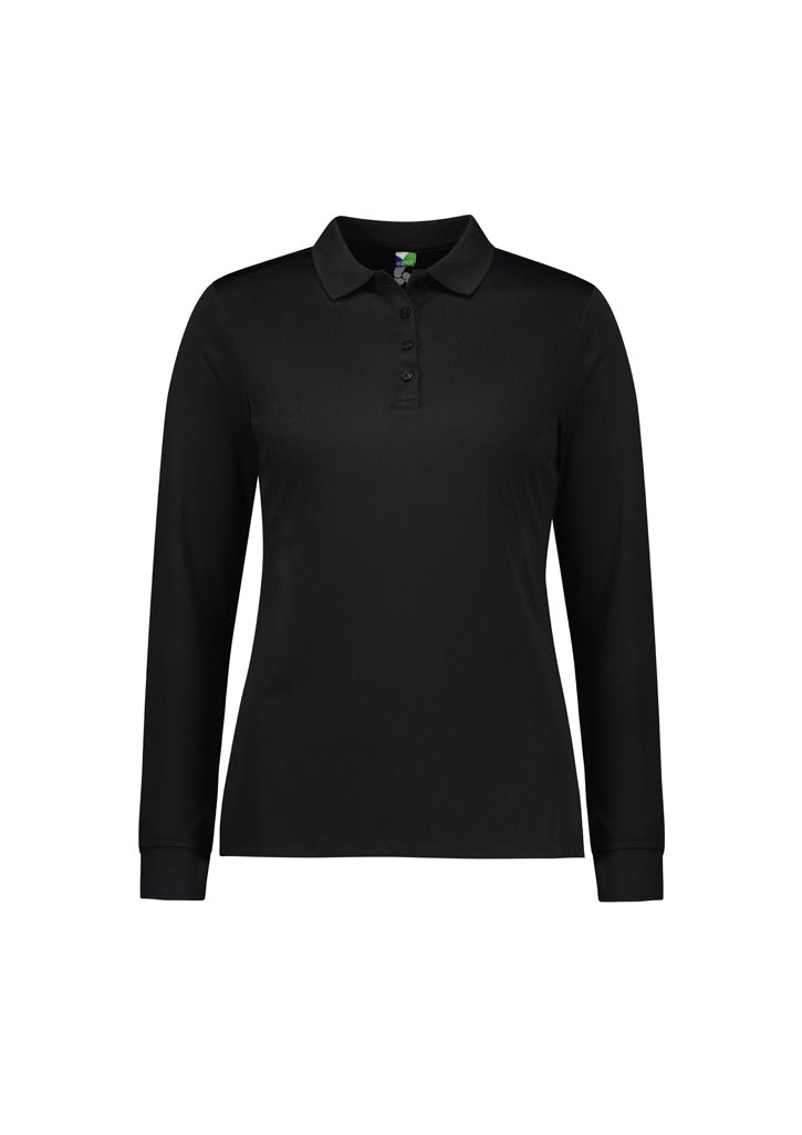 Womens Action Long Sleeve Polo Navy