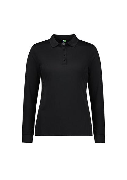 Womens Action Long Sleeve Polo Navy