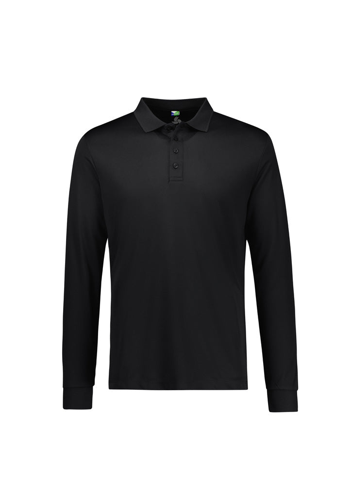 Mens Action Long Sleeve Polo Navy