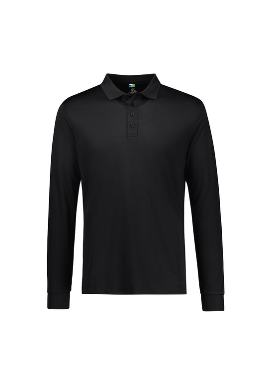 Mens Action Long Sleeve Polo Navy