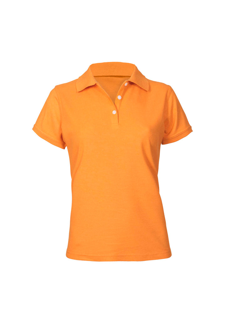 Womens Neon Short Sleeve Polo Cyan