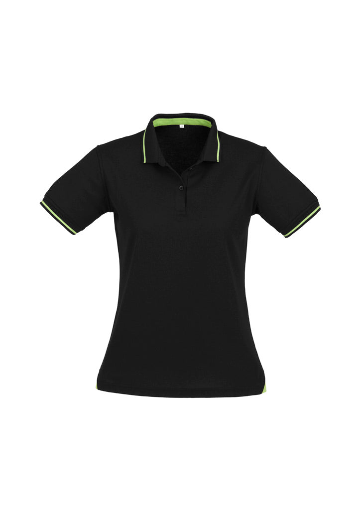 Womens Jet Short Sleeve Polo Steel Grey/Cyan