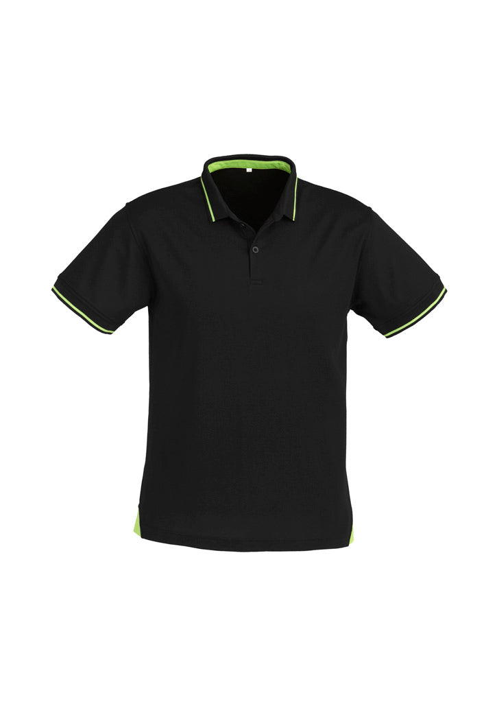 Mens Jet Short Sleeve Polo Steel Grey/Cyan