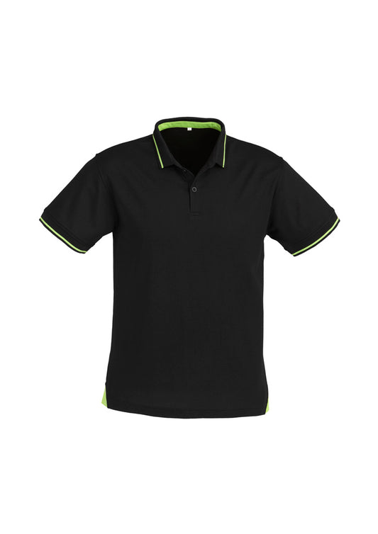 Mens Jet Short Sleeve Polo Steel Grey/Cyan