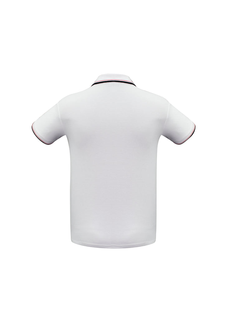 Mens Cambridge Short Sleeve Polo Black/Red/White