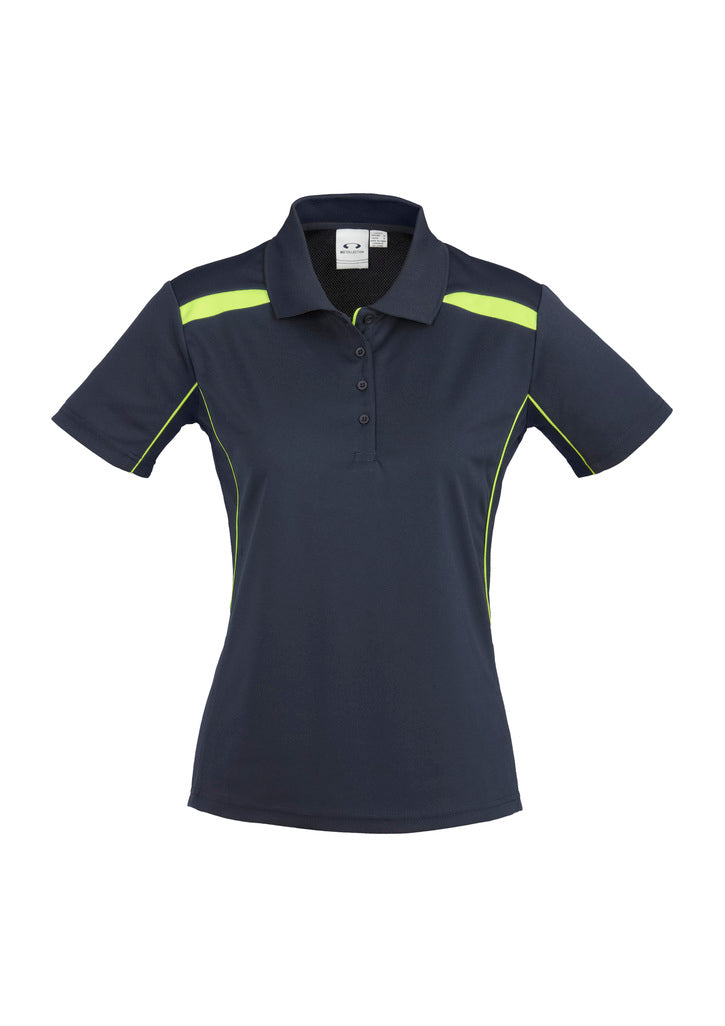 Womens United Short Sleeve Polo Navy/White