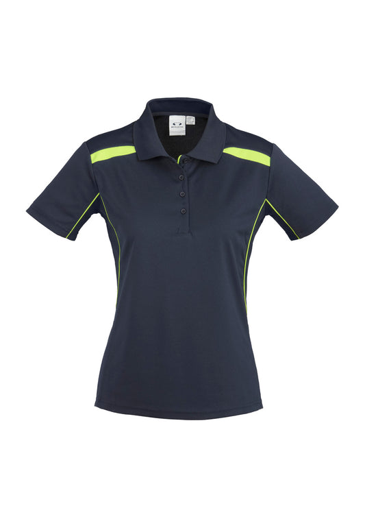 Womens United Short Sleeve Polo Navy/White