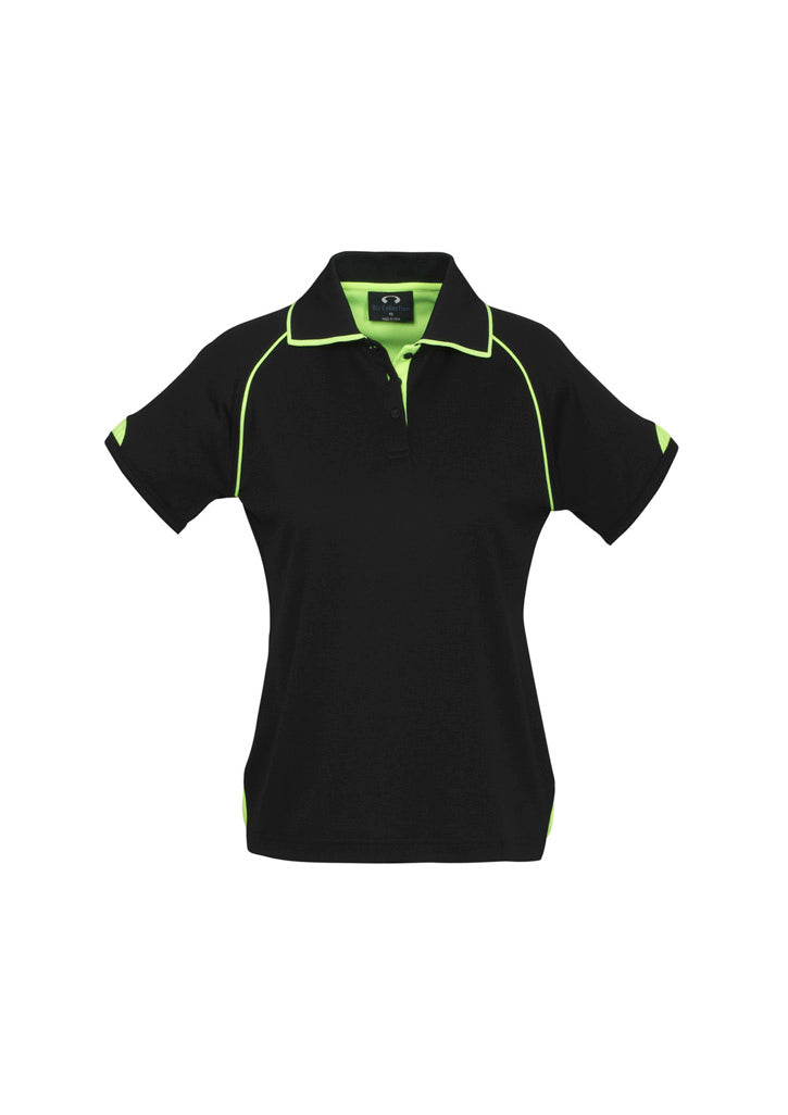 Womens Fusion Short Sleeve Polo Navy/Fluoro Orange