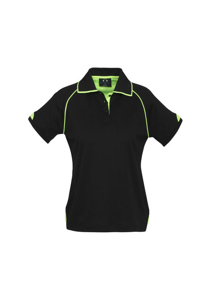 Womens Fusion Short Sleeve Polo Navy/Fluoro Orange