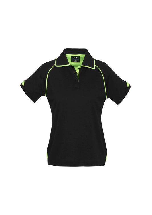 Womens Fusion Short Sleeve Polo Navy/Fluoro Orange