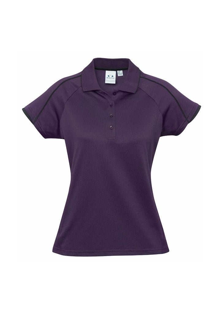 Womens Blade Short Sleeve Polo Silver Grey/Black