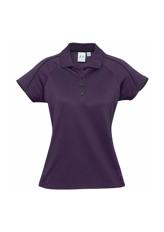 Womens Blade Short Sleeve Polo Silver Grey/Black
