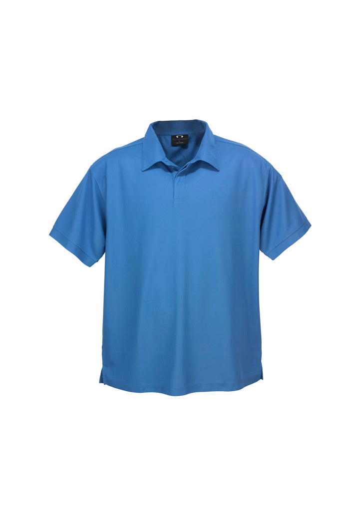Mens Micro Waffle Short Sleeve Polo Navy
