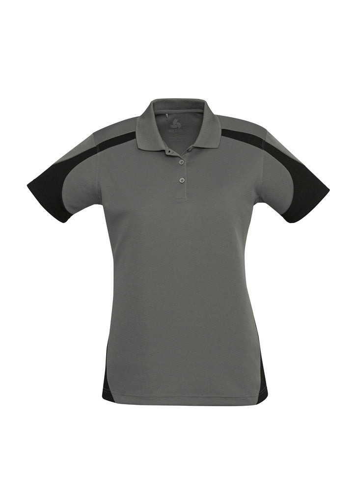 Womens Talon Short Sleeve Polo Black/Orange
