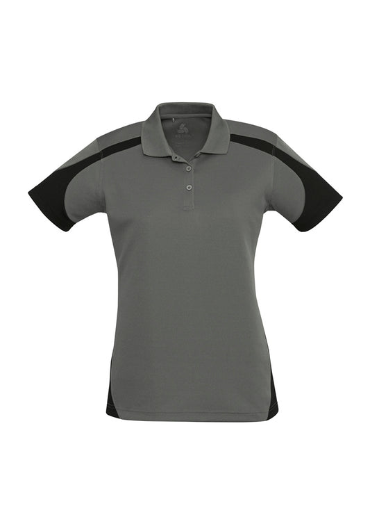 Womens Talon Short Sleeve Polo Black/Orange