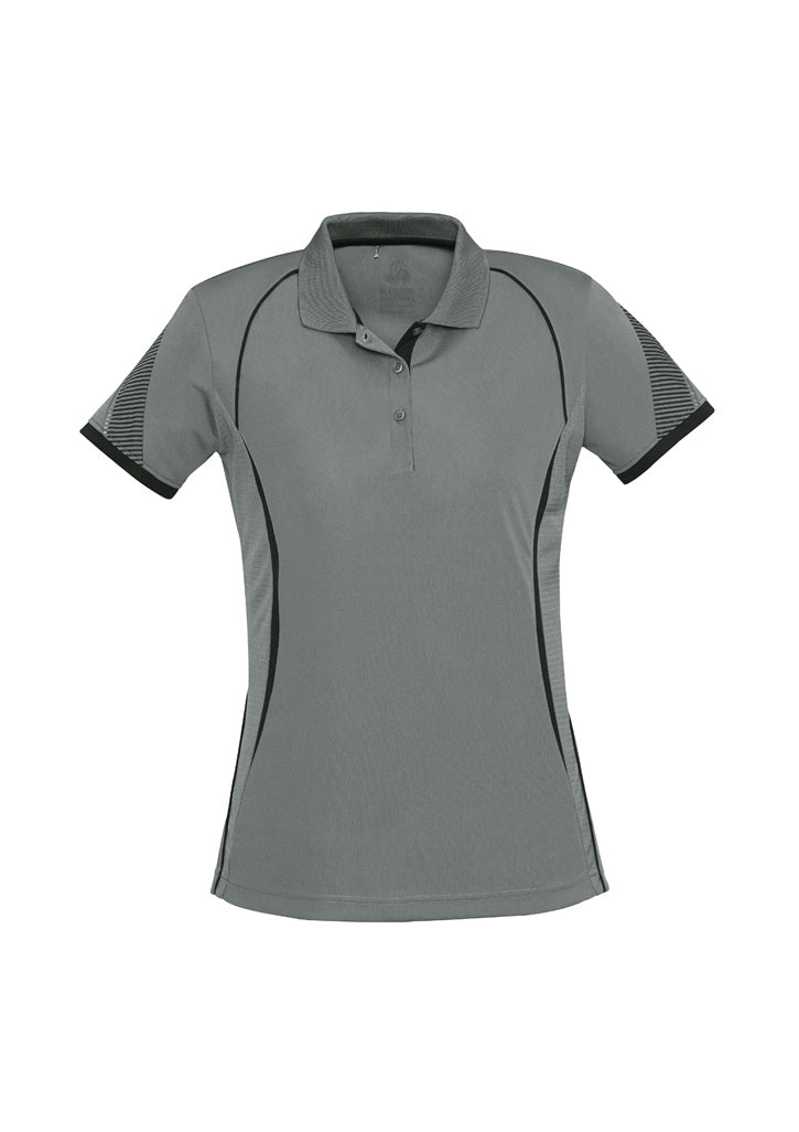 Womens Razor Short Sleeve Polo Black/White