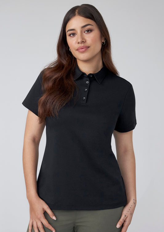 Womens Lotus Short Sleeve Polo Navy