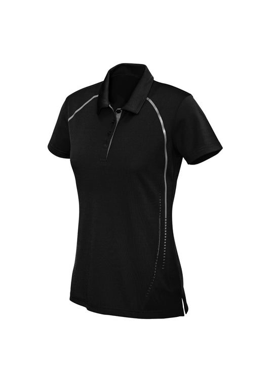 Womens Cyber Short Sleeve Polo Royal/Silver
