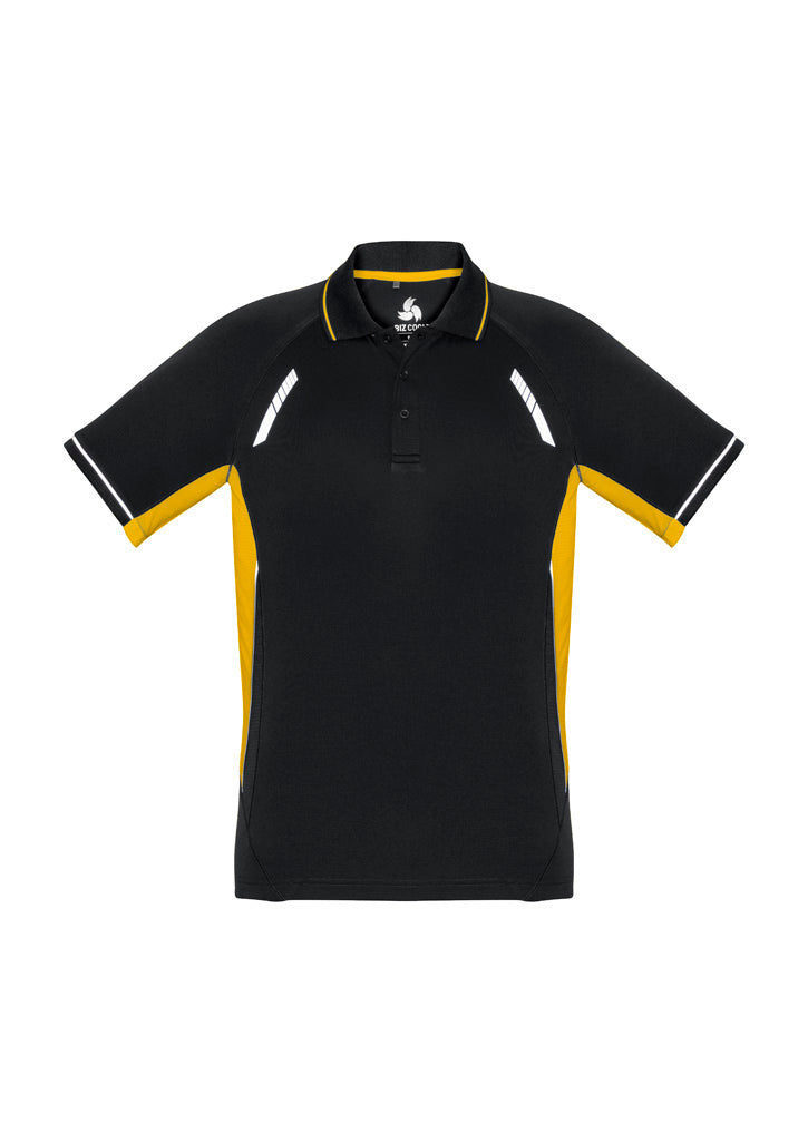 Mens Renegade Short Sleeve Polo White/Black/Silver