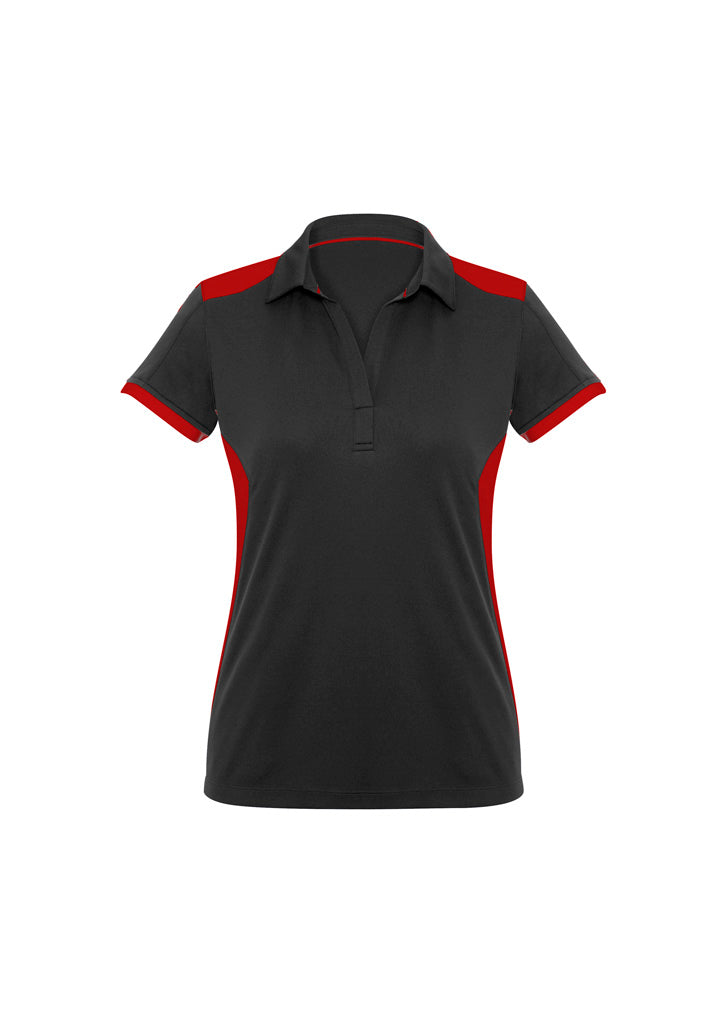 Womens Rival Short Sleeve Polo Navy/White