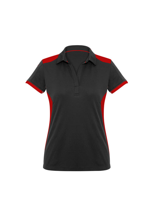 Womens Rival Short Sleeve Polo Navy/White