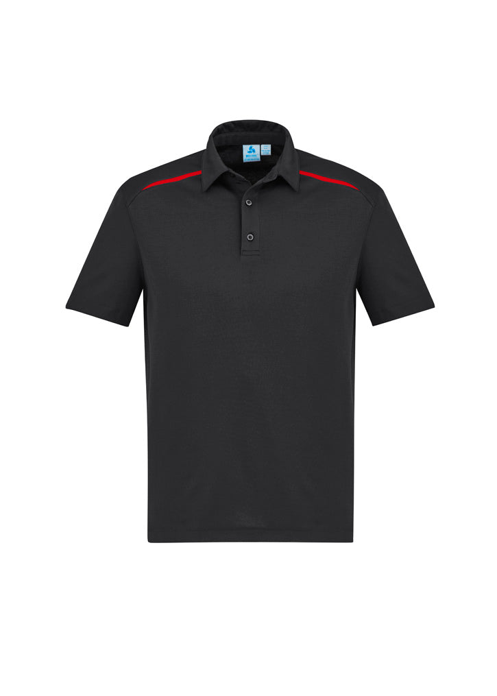 Mens Sonar Short Sleeve Polo Silver/White