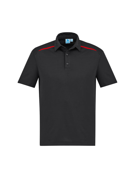 Mens Sonar Short Sleeve Polo Silver/White