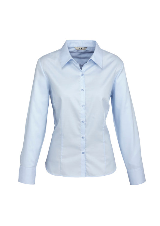 Womens Luxe Long Sleeve Shirt Blue