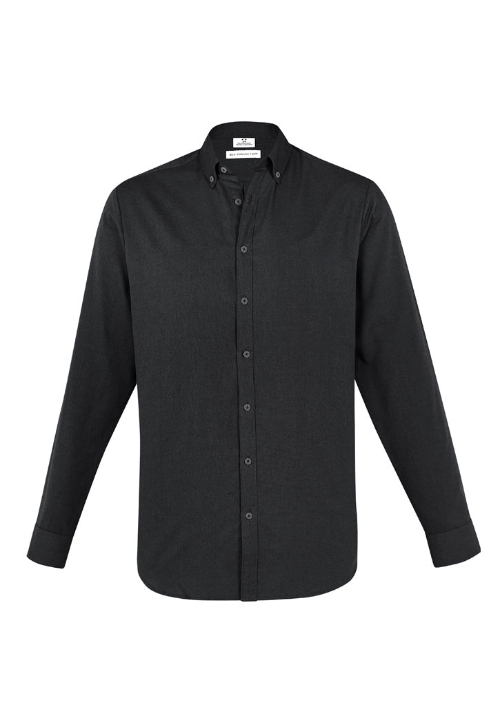 Mens Memphis Long Sleeve Shirt Grey Smoke