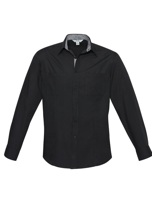Mens Bondi Long Sleeve Shirt Navy