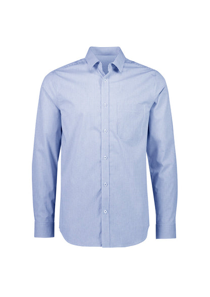 Mens Bristol Classic Long Sleeve Shirt White/Navy