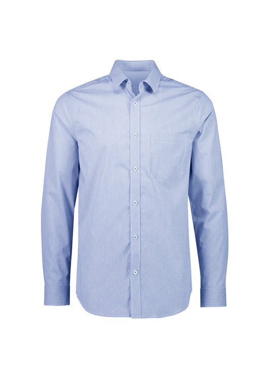 Mens Bristol Classic Long Sleeve Shirt White/Navy