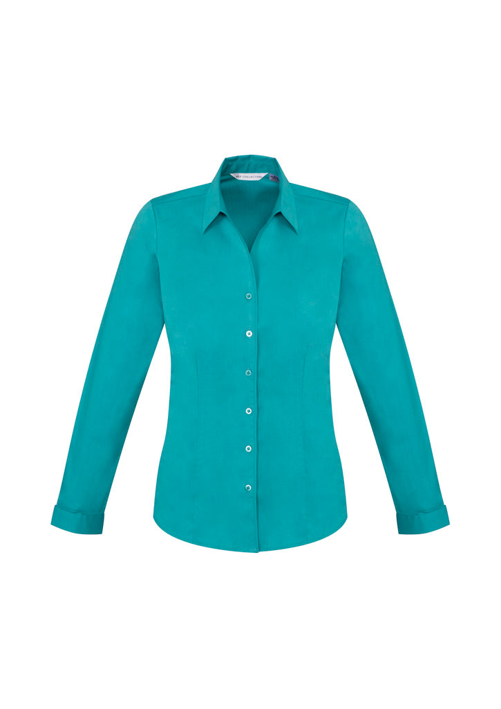Womens Monaco Long Sleeve Shirt Platinum