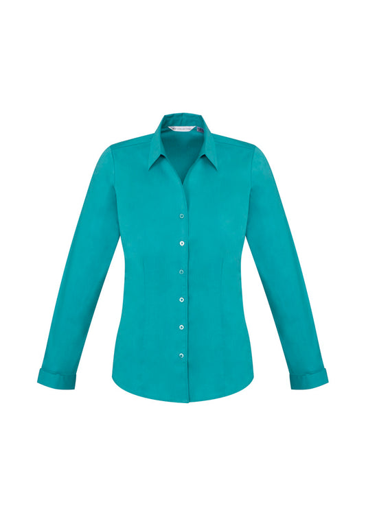 Womens Monaco Long Sleeve Shirt Platinum