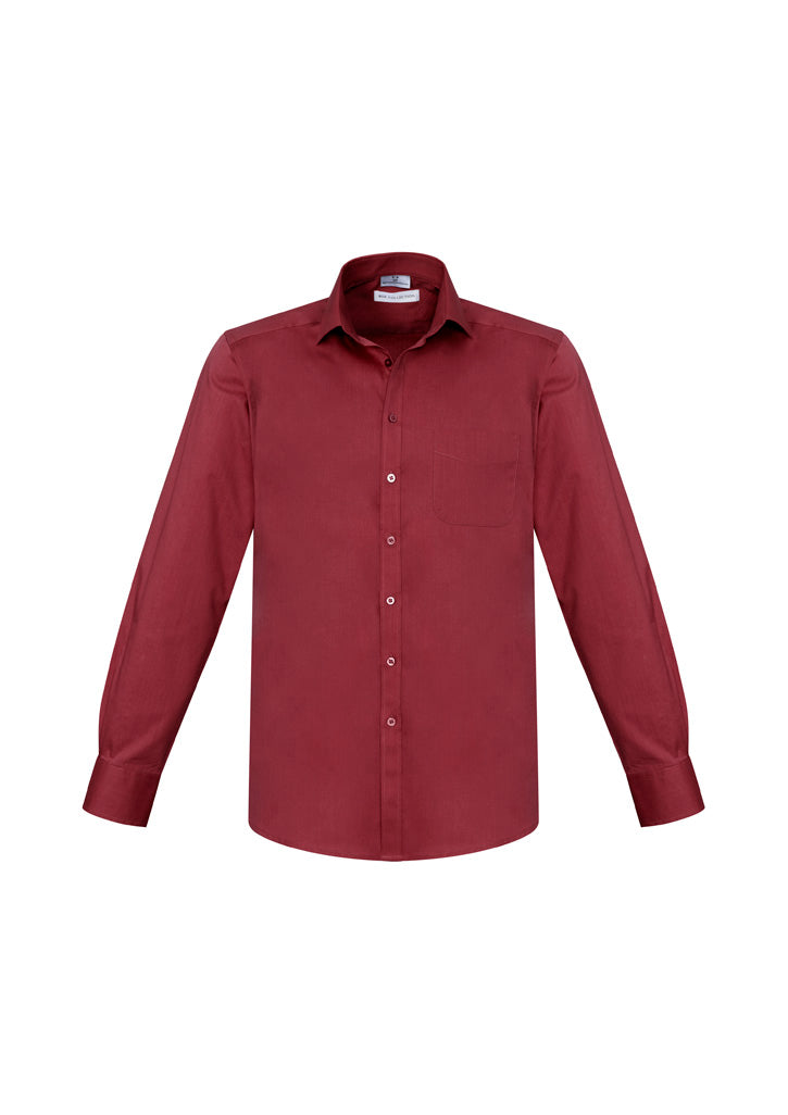 Mens Monaco Long Sleeve Shirt Electric Blue