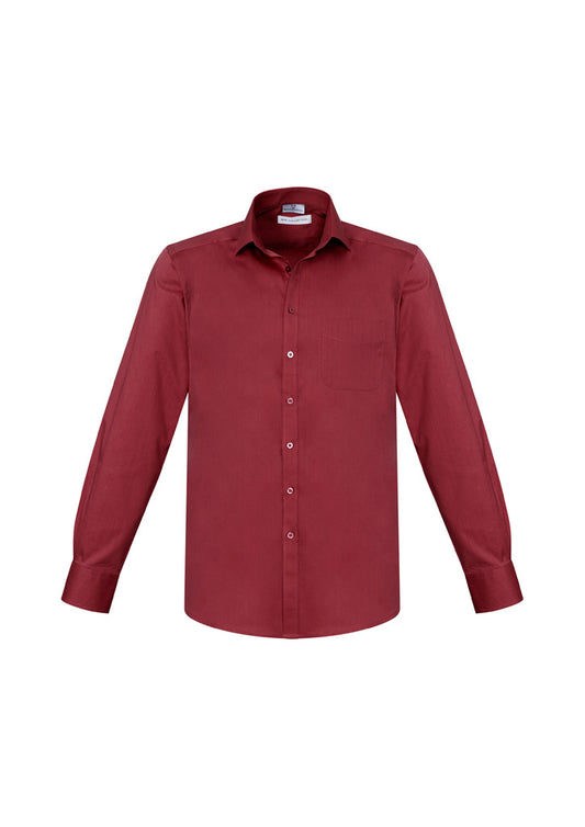 Mens Monaco Long Sleeve Shirt Electric Blue