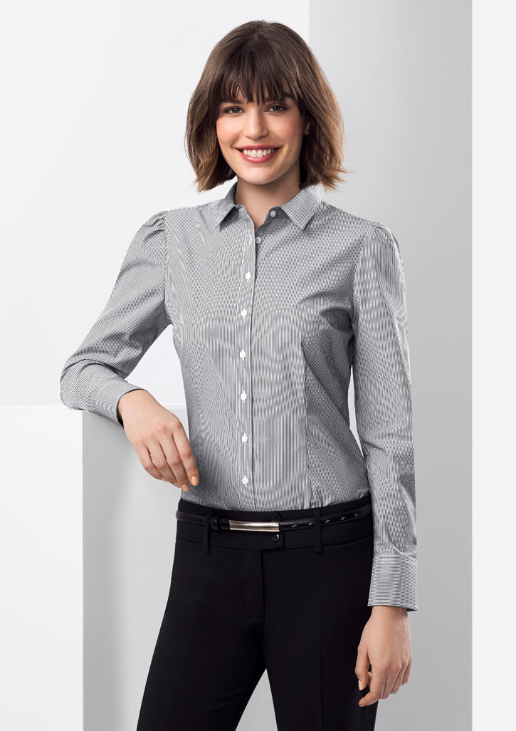 Womens Euro Long Sleeve Shirt Blue