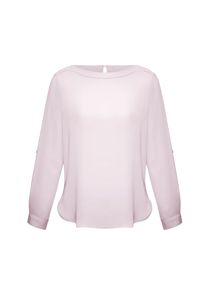 Womens Madison Boatneck Top Storm Blue