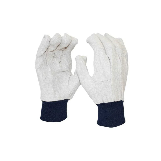Blue Cotton Drill Gloves - Pack of 12