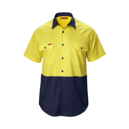 Hard Yakka Core Hi-Vis 2 Tone Vented Short Sleeve Shirt