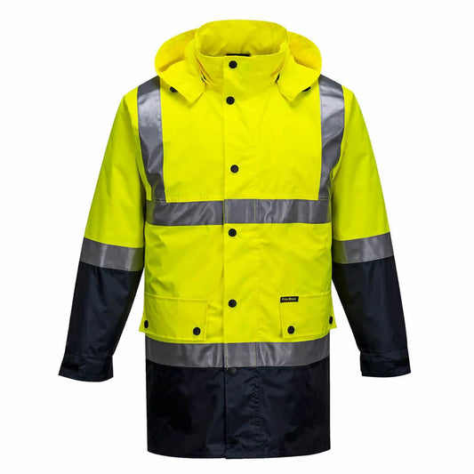 Portwest Eyre Lightweight Hi-Vis Rain Jacket with Tape