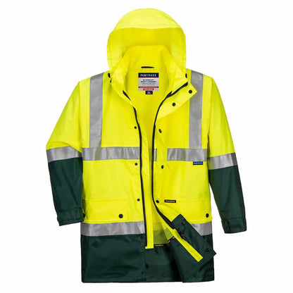 Portwest Eyre Lightweight Hi-Vis Rain Jacket with Tape