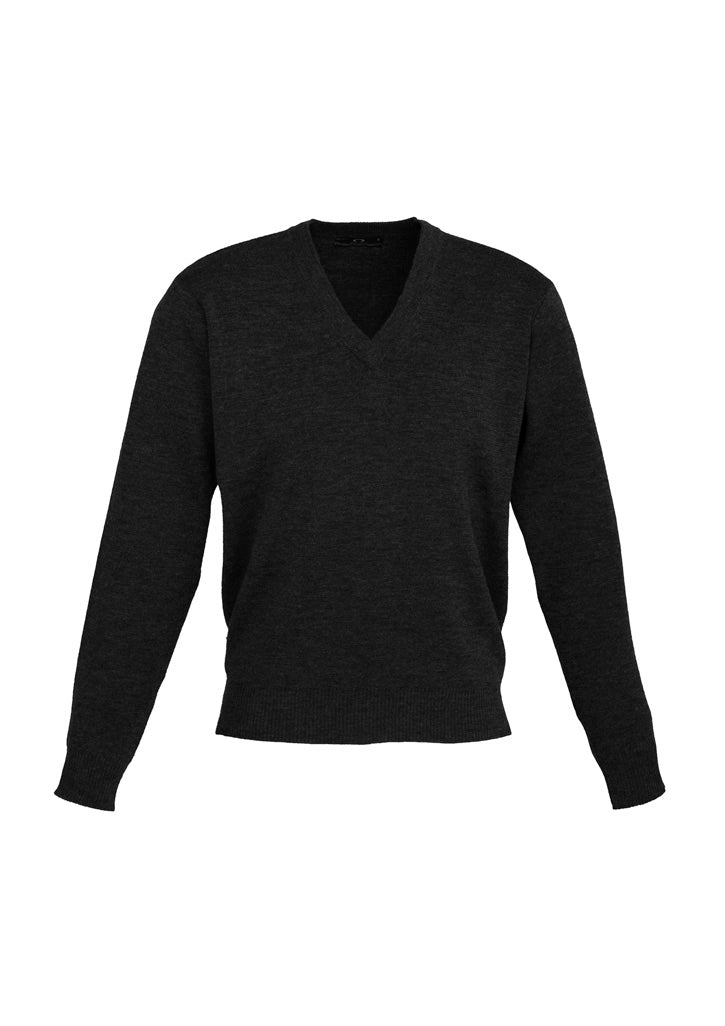 Mens Woolmix Knit Pullover Charcoal