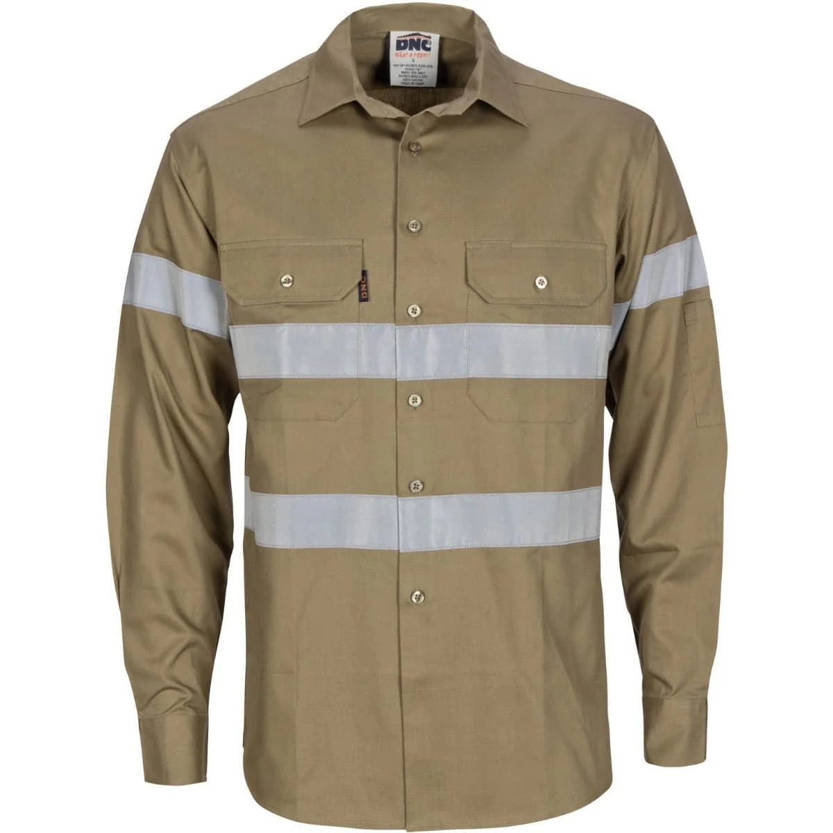 DNC HiVis Cool-Breeze Cotton Shirt with Generic R/Tape - Long sleeve