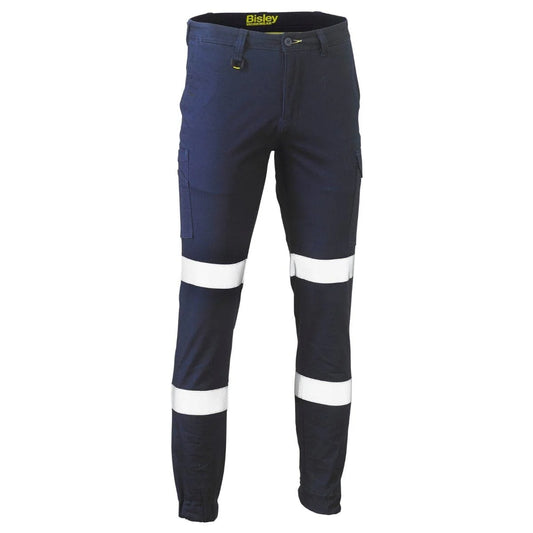 Bisley Taped Biomotion Stretch Cotton Drill Cargo Cuffed Pants