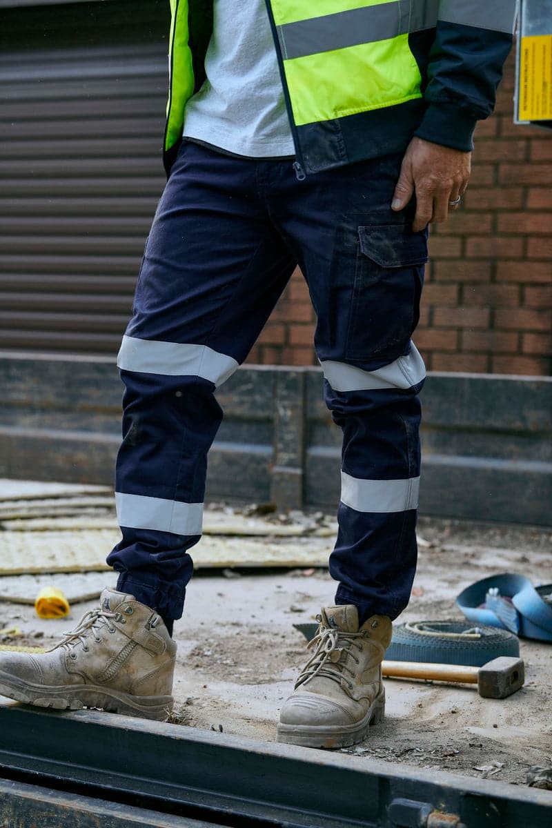 Bisley Taped Biomotion Stretch Cotton Drill Cargo Cuffed Pants